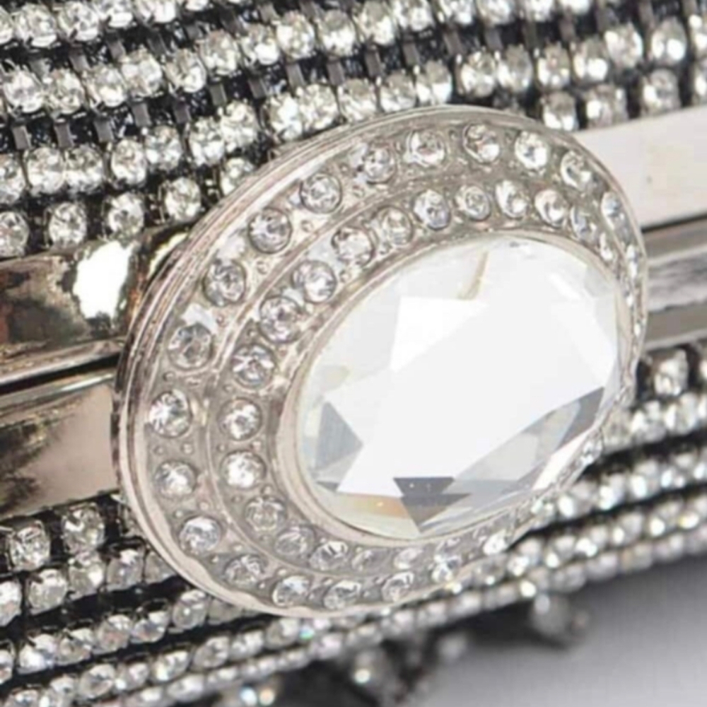 Beautiful Our Rhinestones Box Clutch